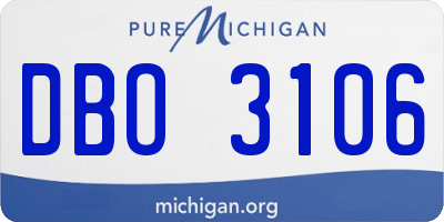 MI license plate DBO3106