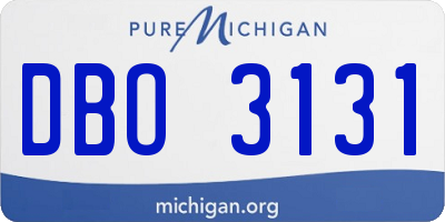 MI license plate DBO3131