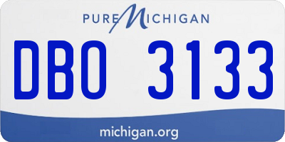 MI license plate DBO3133