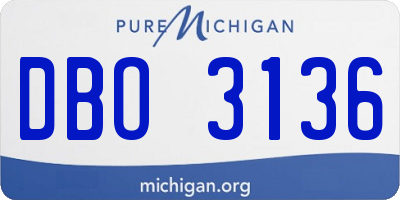 MI license plate DBO3136