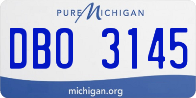 MI license plate DBO3145