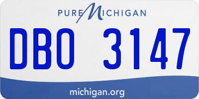 MI license plate DBO3147