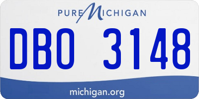 MI license plate DBO3148