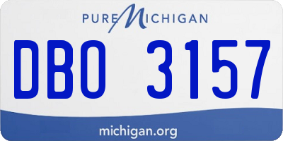 MI license plate DBO3157