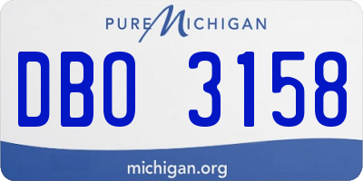 MI license plate DBO3158