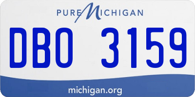 MI license plate DBO3159
