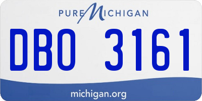 MI license plate DBO3161