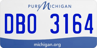 MI license plate DBO3164