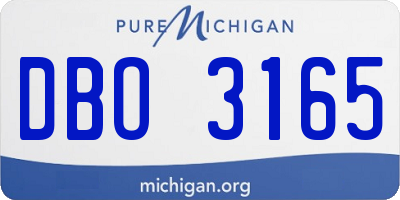MI license plate DBO3165