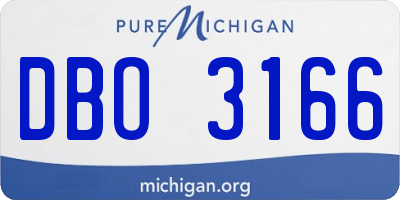 MI license plate DBO3166