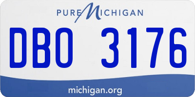 MI license plate DBO3176