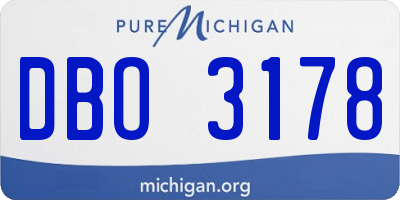 MI license plate DBO3178