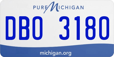 MI license plate DBO3180