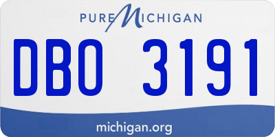 MI license plate DBO3191