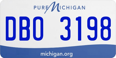 MI license plate DBO3198
