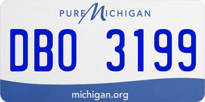 MI license plate DBO3199