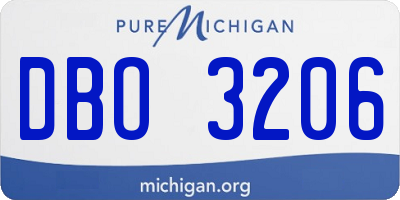 MI license plate DBO3206