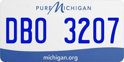 MI license plate DBO3207
