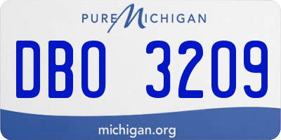 MI license plate DBO3209
