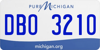 MI license plate DBO3210