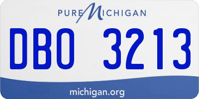 MI license plate DBO3213