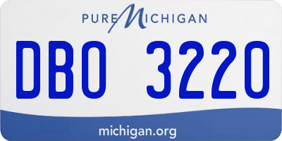 MI license plate DBO3220