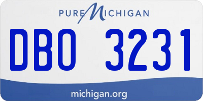 MI license plate DBO3231