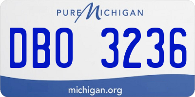 MI license plate DBO3236