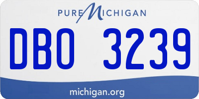 MI license plate DBO3239