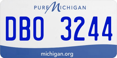 MI license plate DBO3244