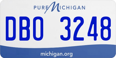 MI license plate DBO3248