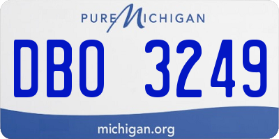MI license plate DBO3249