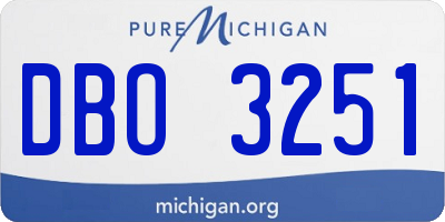 MI license plate DBO3251