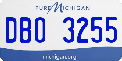 MI license plate DBO3255