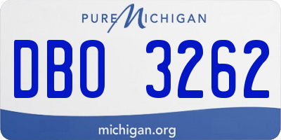 MI license plate DBO3262