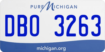 MI license plate DBO3263
