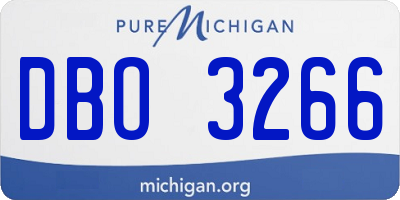 MI license plate DBO3266