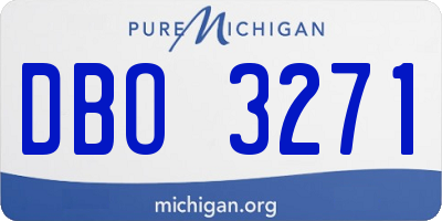 MI license plate DBO3271
