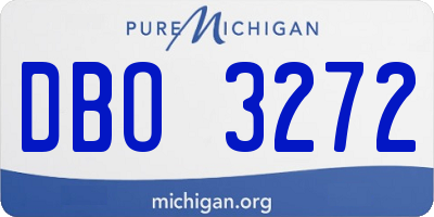 MI license plate DBO3272