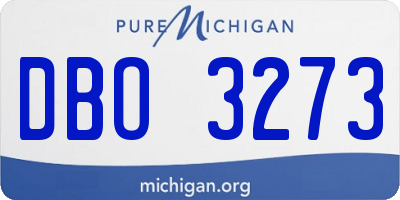 MI license plate DBO3273