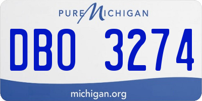MI license plate DBO3274