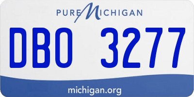 MI license plate DBO3277