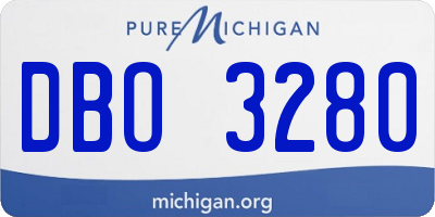 MI license plate DBO3280