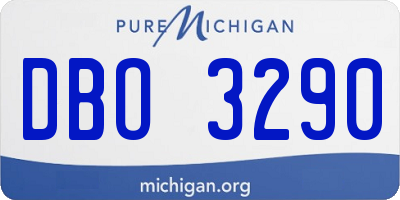 MI license plate DBO3290
