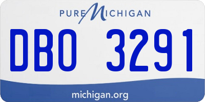 MI license plate DBO3291