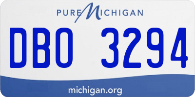 MI license plate DBO3294