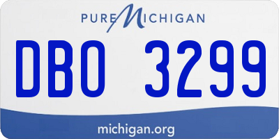 MI license plate DBO3299