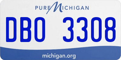 MI license plate DBO3308