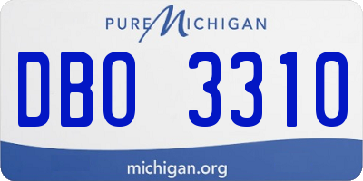 MI license plate DBO3310