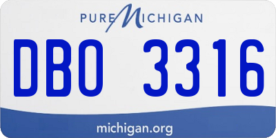 MI license plate DBO3316